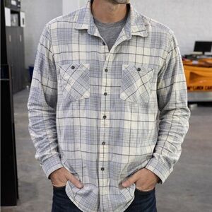 American Rag Blue and White Plaid  Button Down